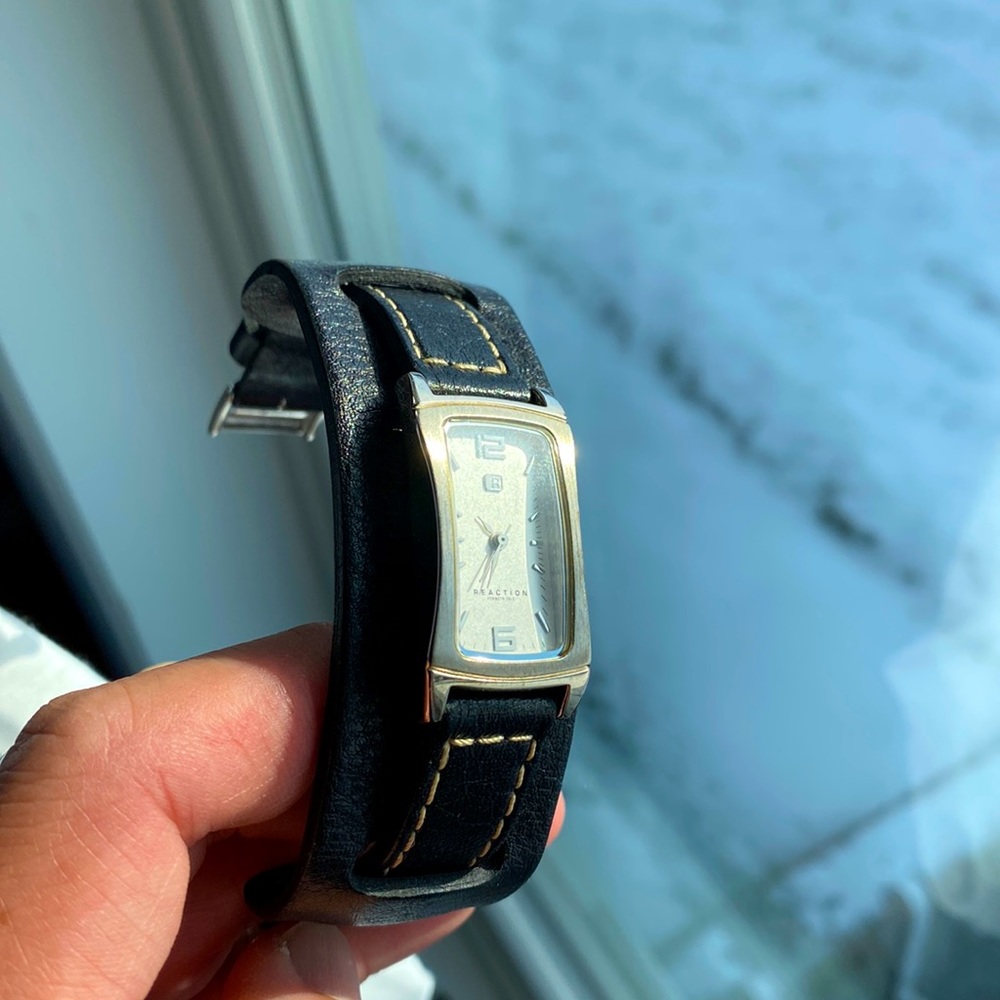 Kenneth Cole Reaction Leather band watch